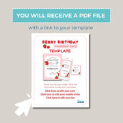 Berry First Birthday Mobile Invitation