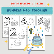 Preschooler Numbers Coloring Sheets - 11 Pages of Fun and Learning for Kids | Printable Activity